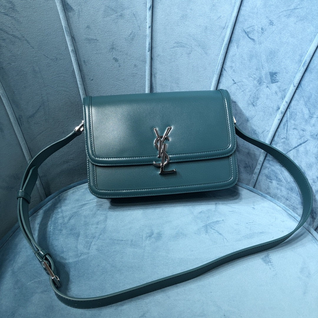 YSL SOLFERINO MEDIUM SATCHEL IN CANVAS AND BOX