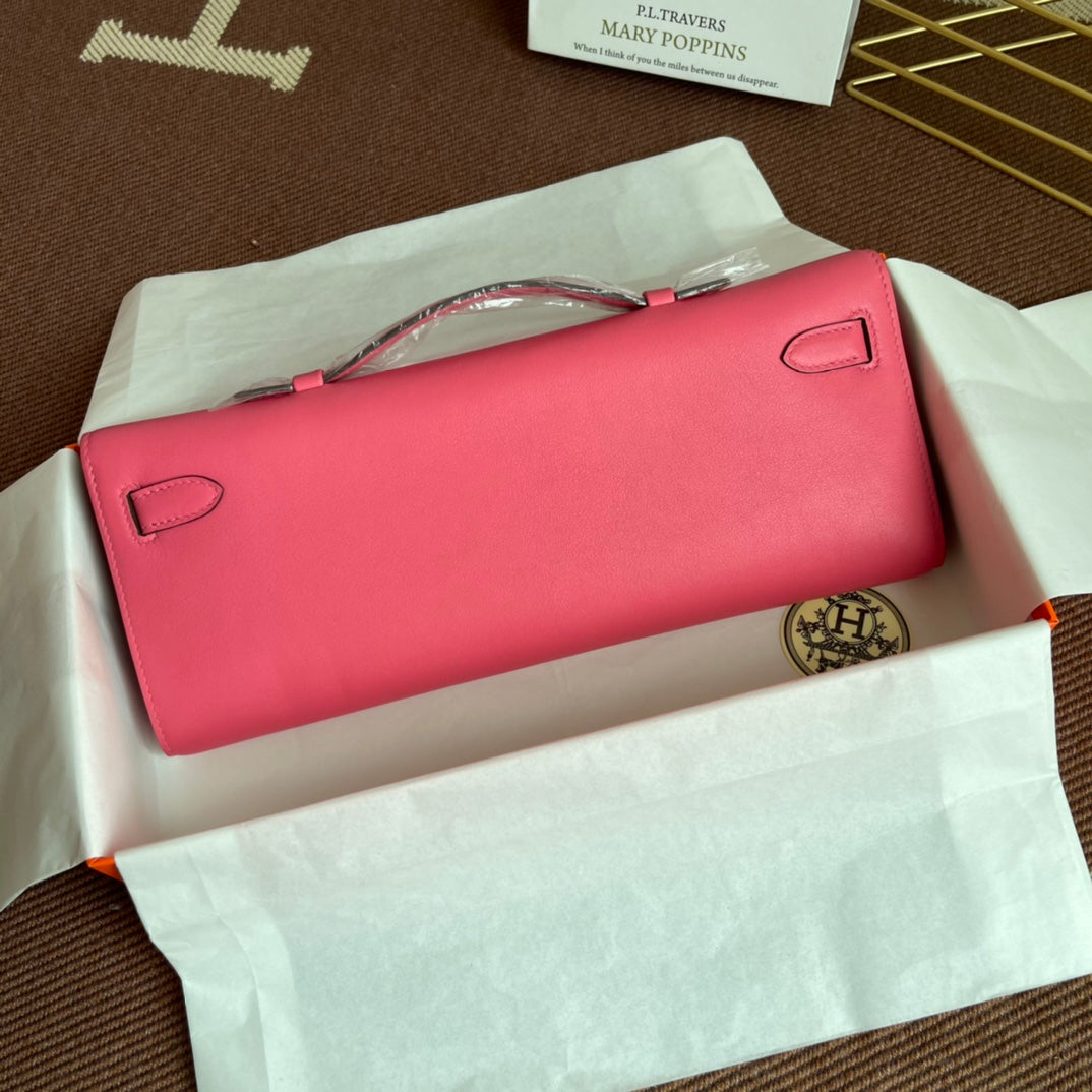 HM Kelly Cut 31cm Pink Swift Leather Ghw