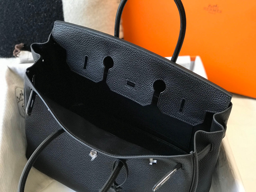 HM BIRKIN 35CM BLACK TOGO LEATHER SILVER HARDWARE