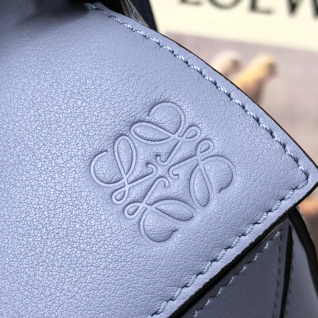 Loew Puzzle Fold Tote Iblack Shiny Calfskin