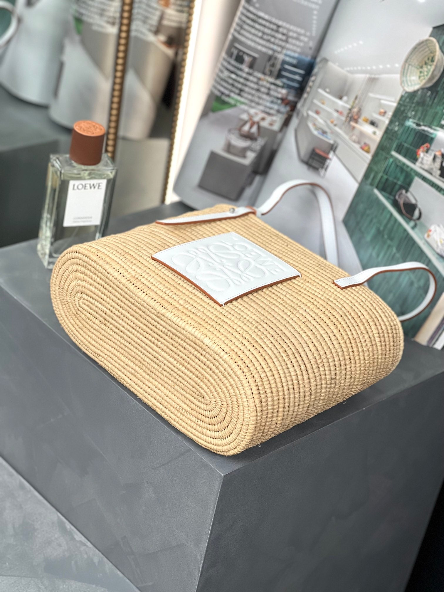 Loew Puzzle Fold Tote Iblack Shiny Calfskin