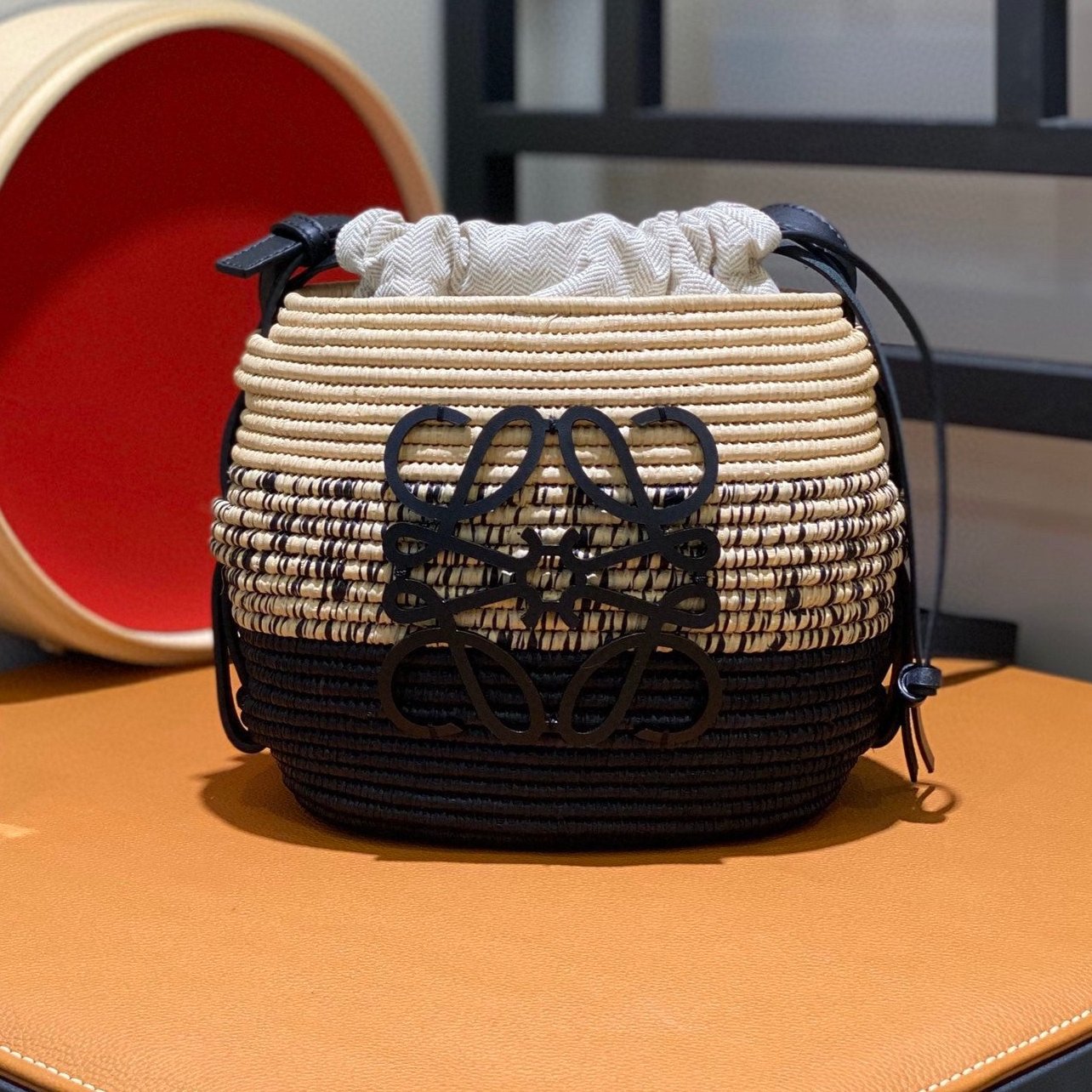 Loew Puzzle Fold Tote Iblack Shiny Calfskin