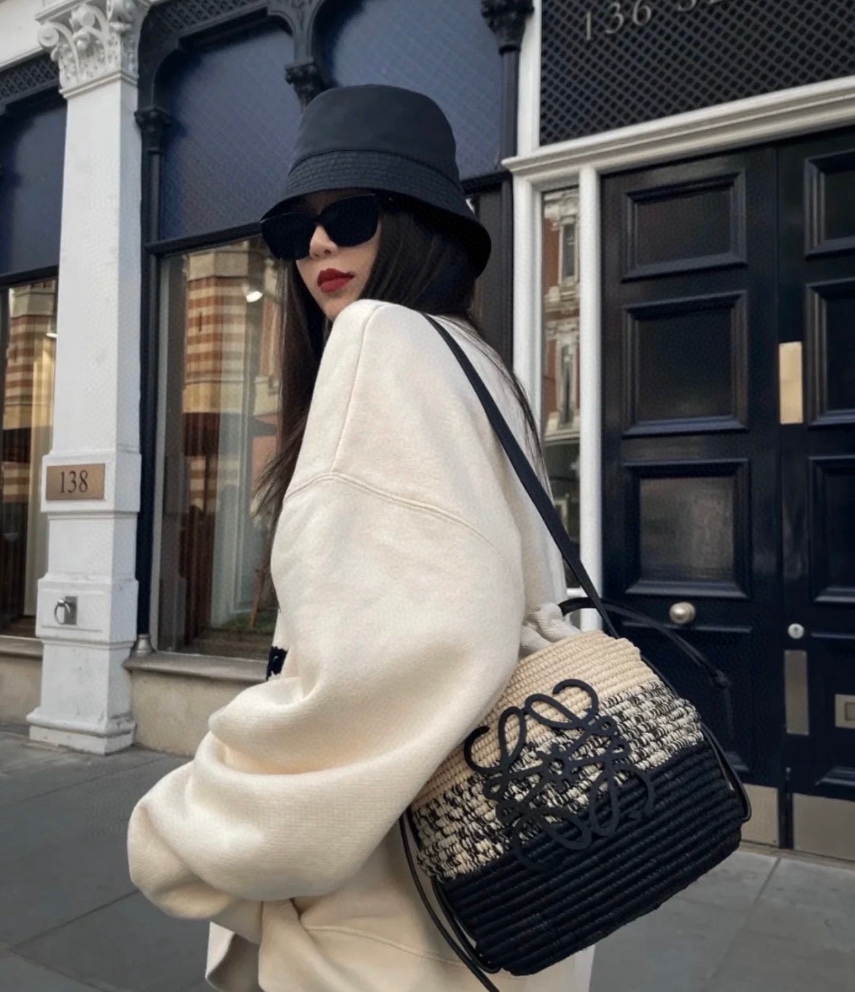 Loew Puzzle Fold Tote Iblack Shiny Calfskin