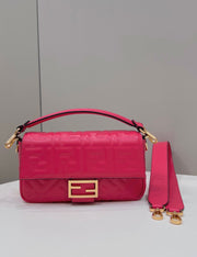 Baguette 27cm Red Lambskin Gold Hardware