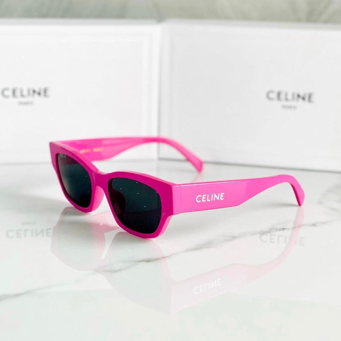 TRIOMPHE SUNGLASS CL40197 IN PINK ACETATE
