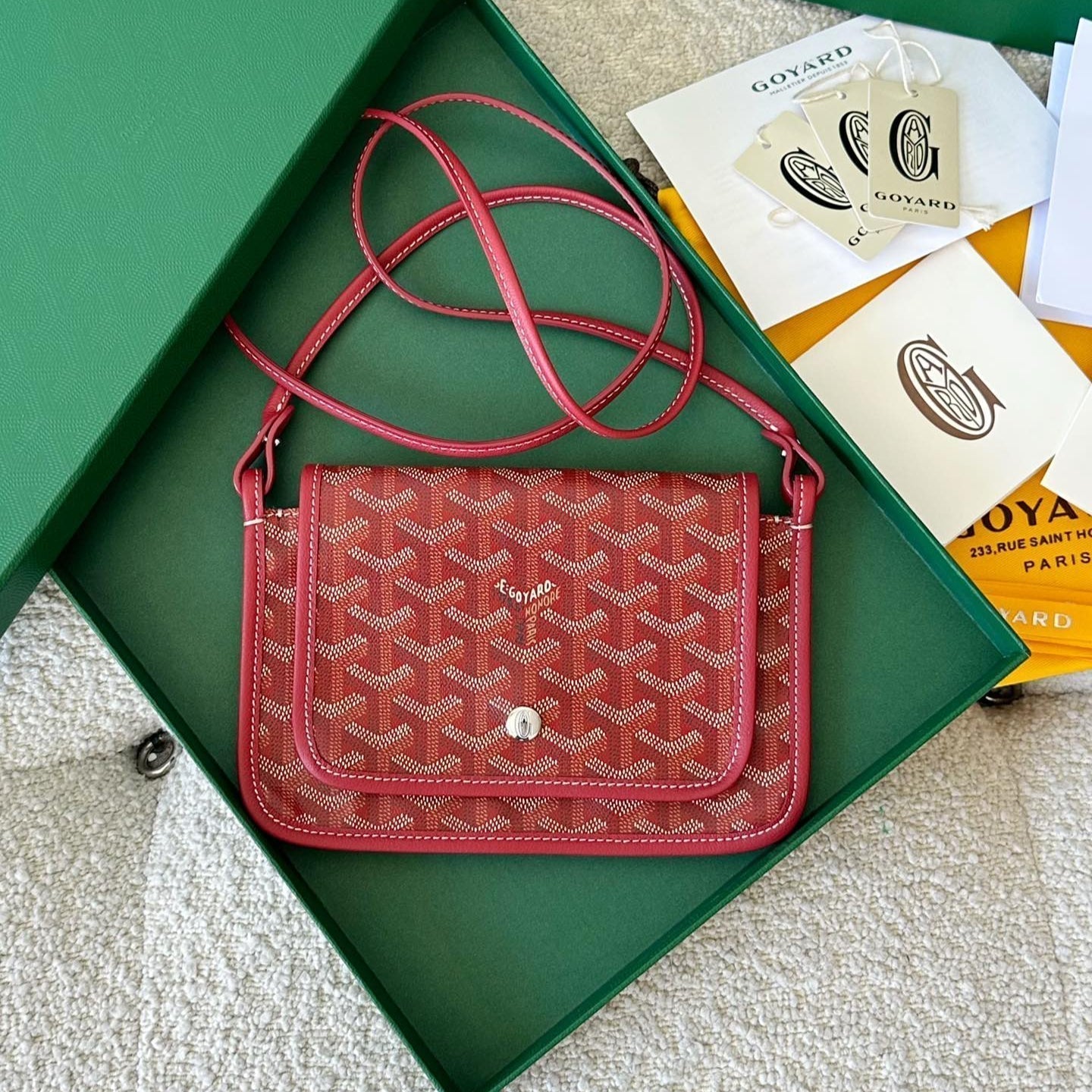Richelieu Wallet 19 In Classic Red Goyardine Canvas