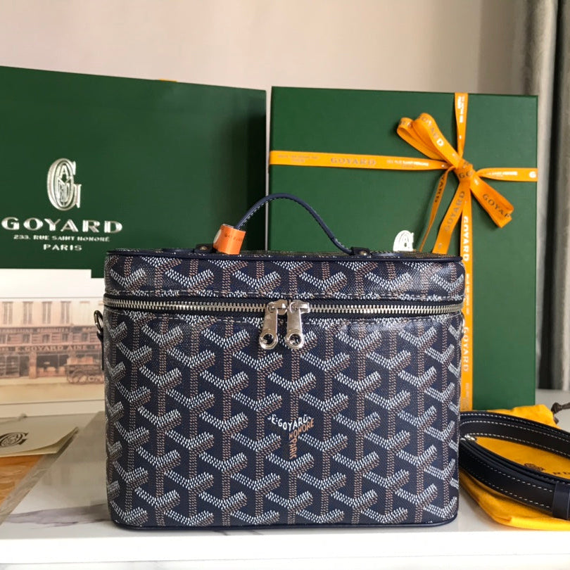 Goya Makeup Box Bag 20Cm Grey Canvas