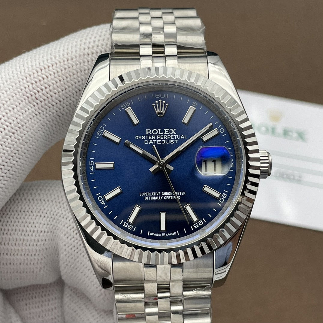 Rolex Datejust 41mm Silver Blue Dial