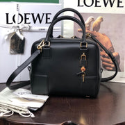 Loew Puzzle Fold Tote Iblack Shiny Calfskin