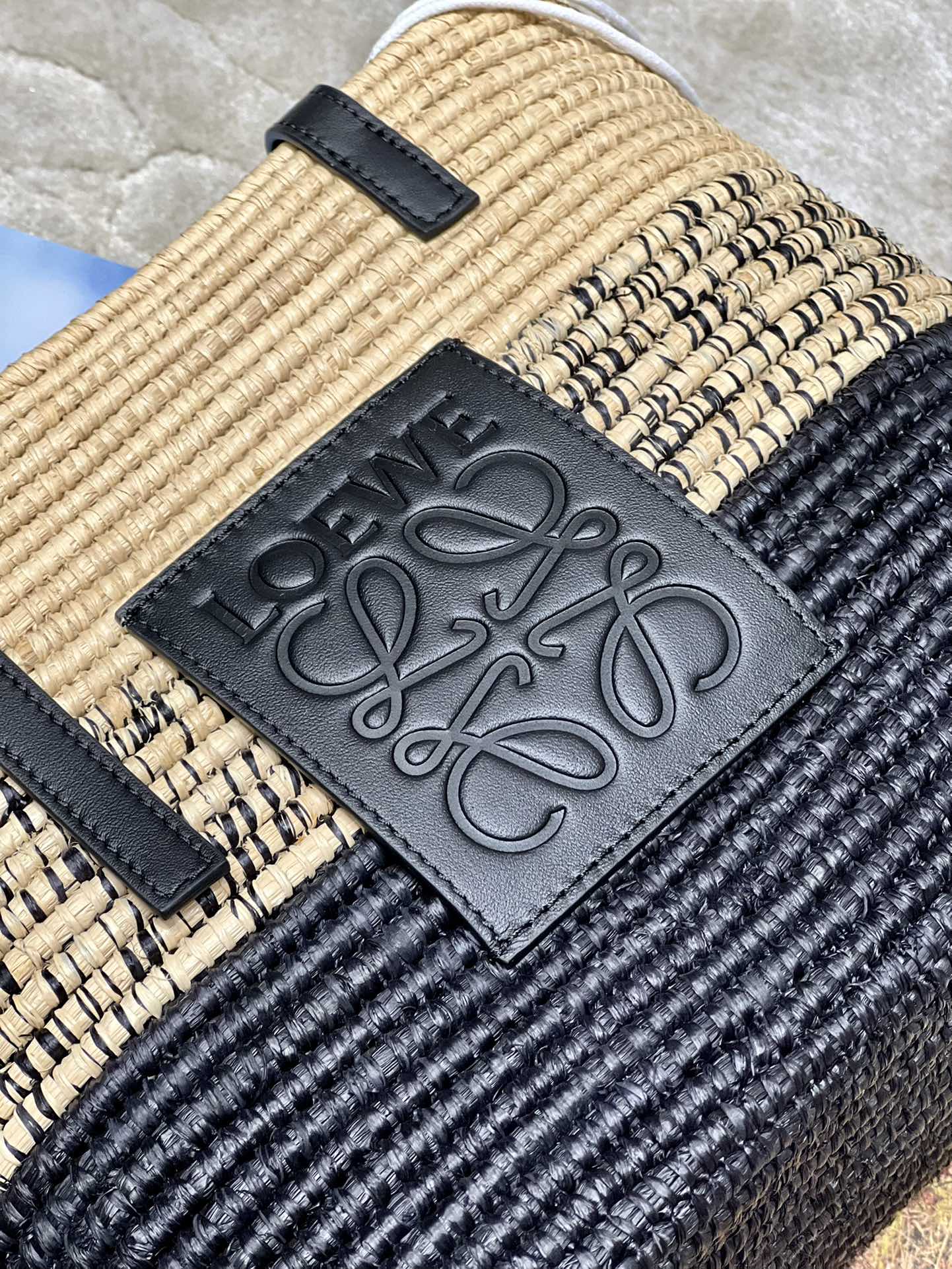 Loew Puzzle Fold Tote Iblack Shiny Calfskin