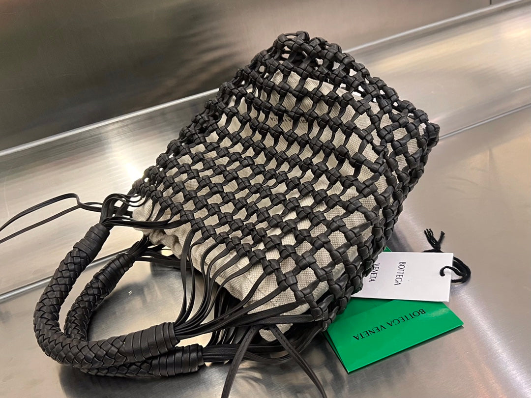 CAVALLINO 23 BAG in BLACK LAMBSKIN