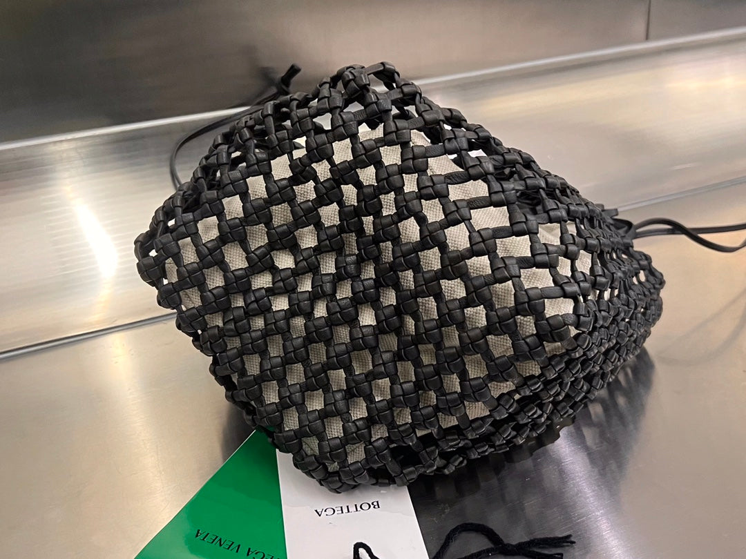 CAVALLINO 23 BAG in BLACK LAMBSKIN