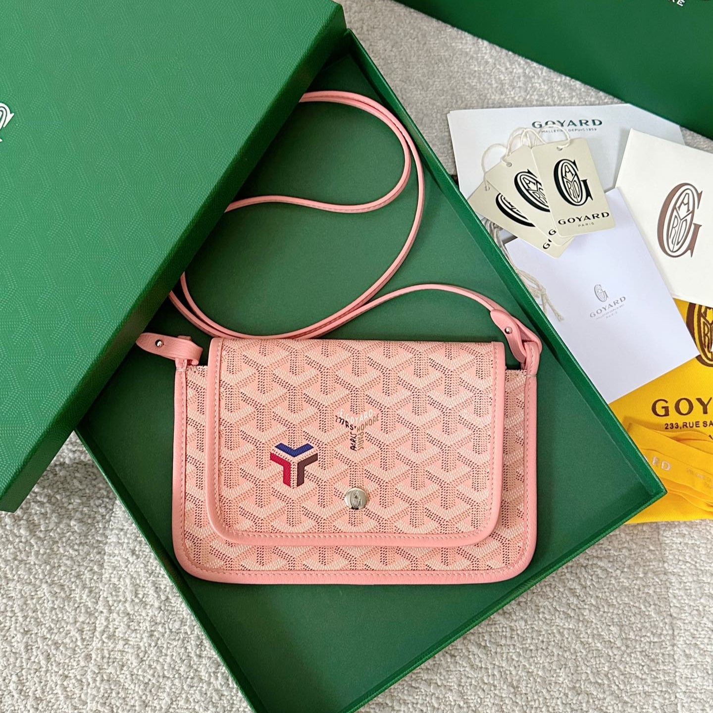 Richelieu Wallet 19 In Classic Red Goyardine Canvas