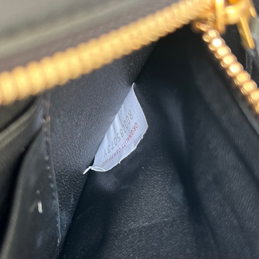 FLIP FLAP 23 BAG in BLACK LAMBSKIN