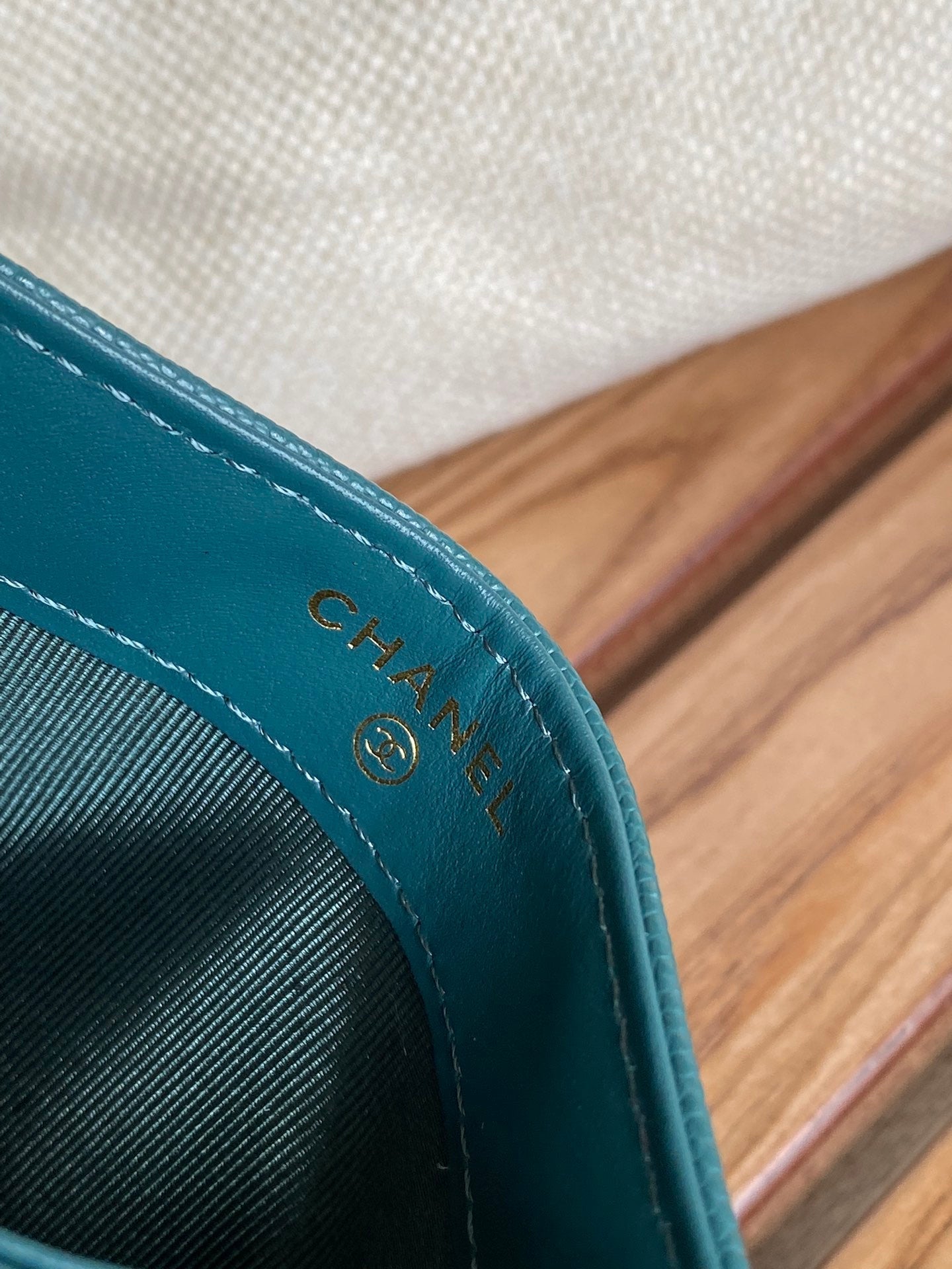 CC Large Tote 39 Light Beige Canvas Pearl Logo