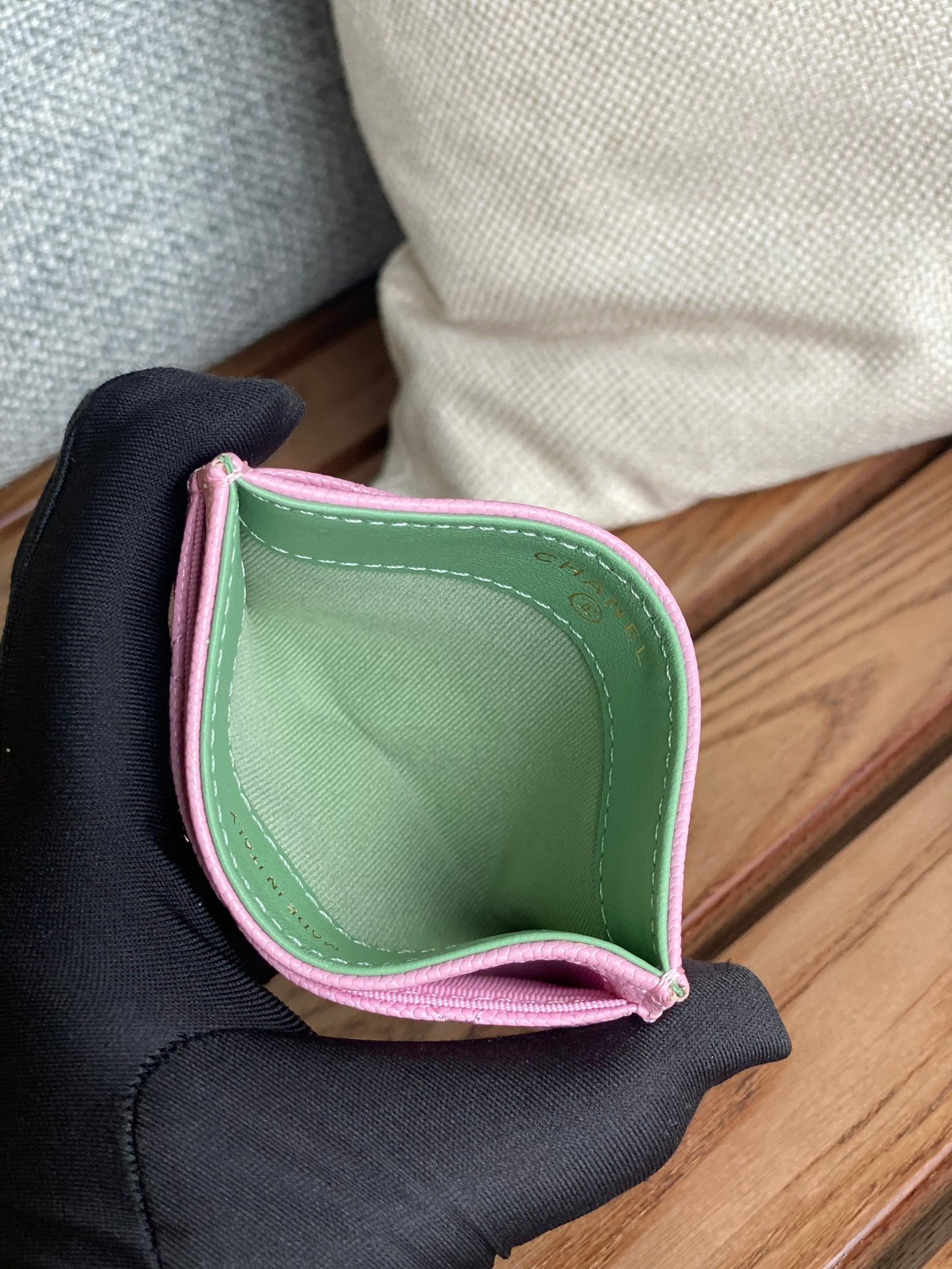 CC Large Tote 39 Light Beige Canvas Pearl Logo