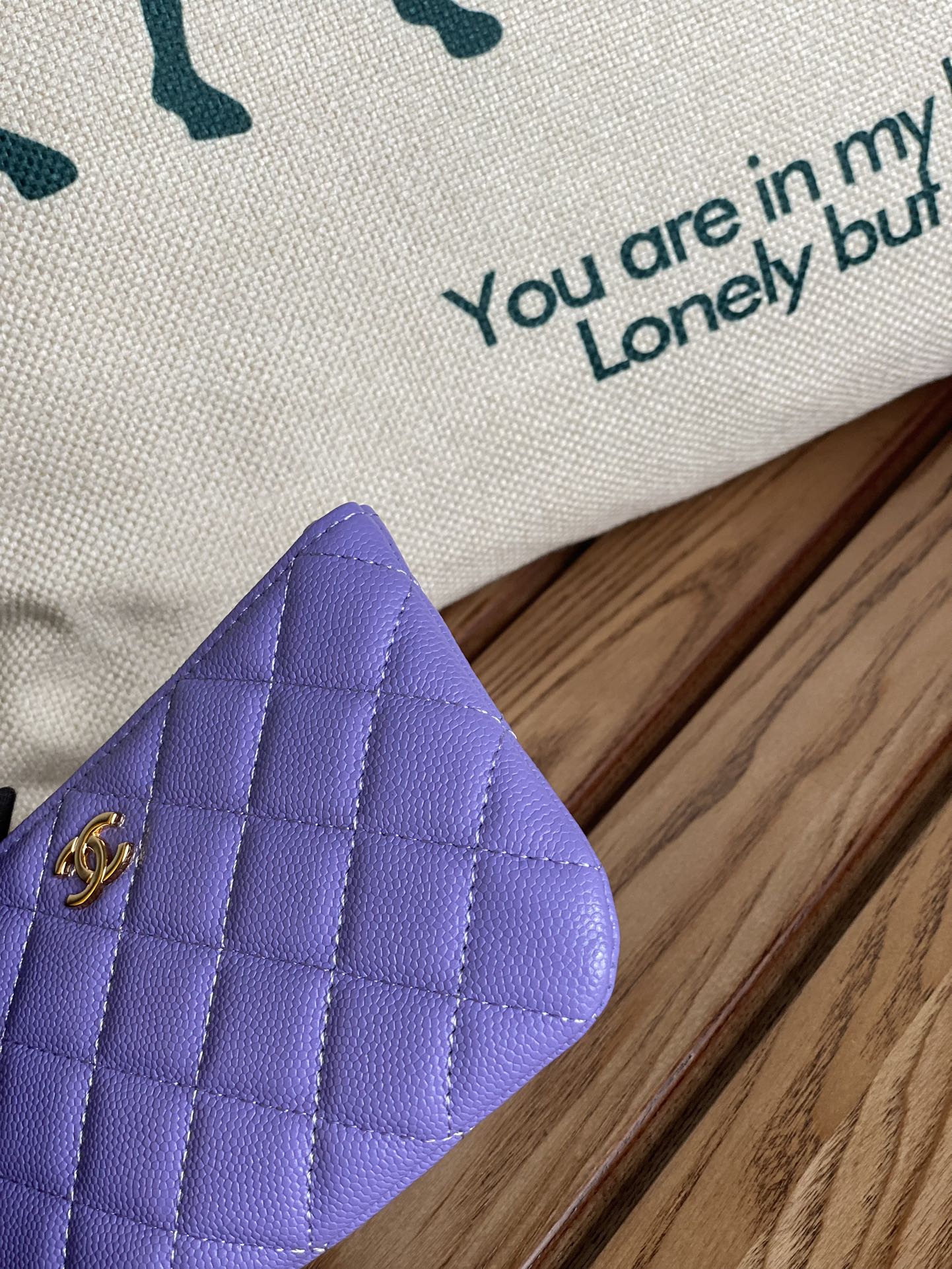 CC Large Tote 39 Light Beige Canvas Pearl Logo