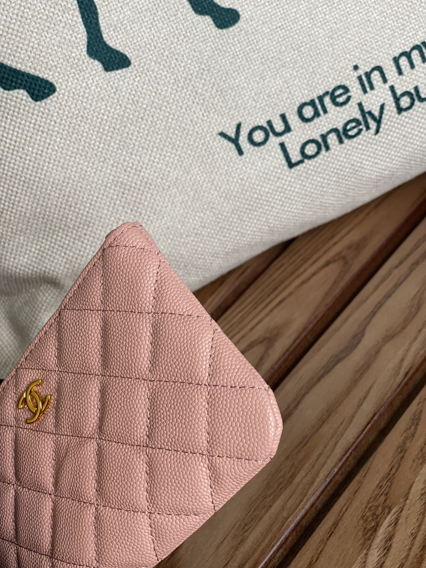 CC Large Tote 39 Light Beige Canvas Pearl Logo