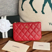 CC Large Tote 39 Light Beige Canvas Pearl Logo