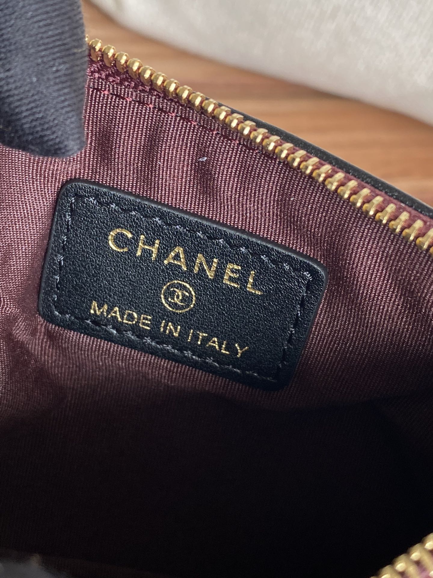 CC Large Tote 39 Light Beige Canvas Pearl Logo