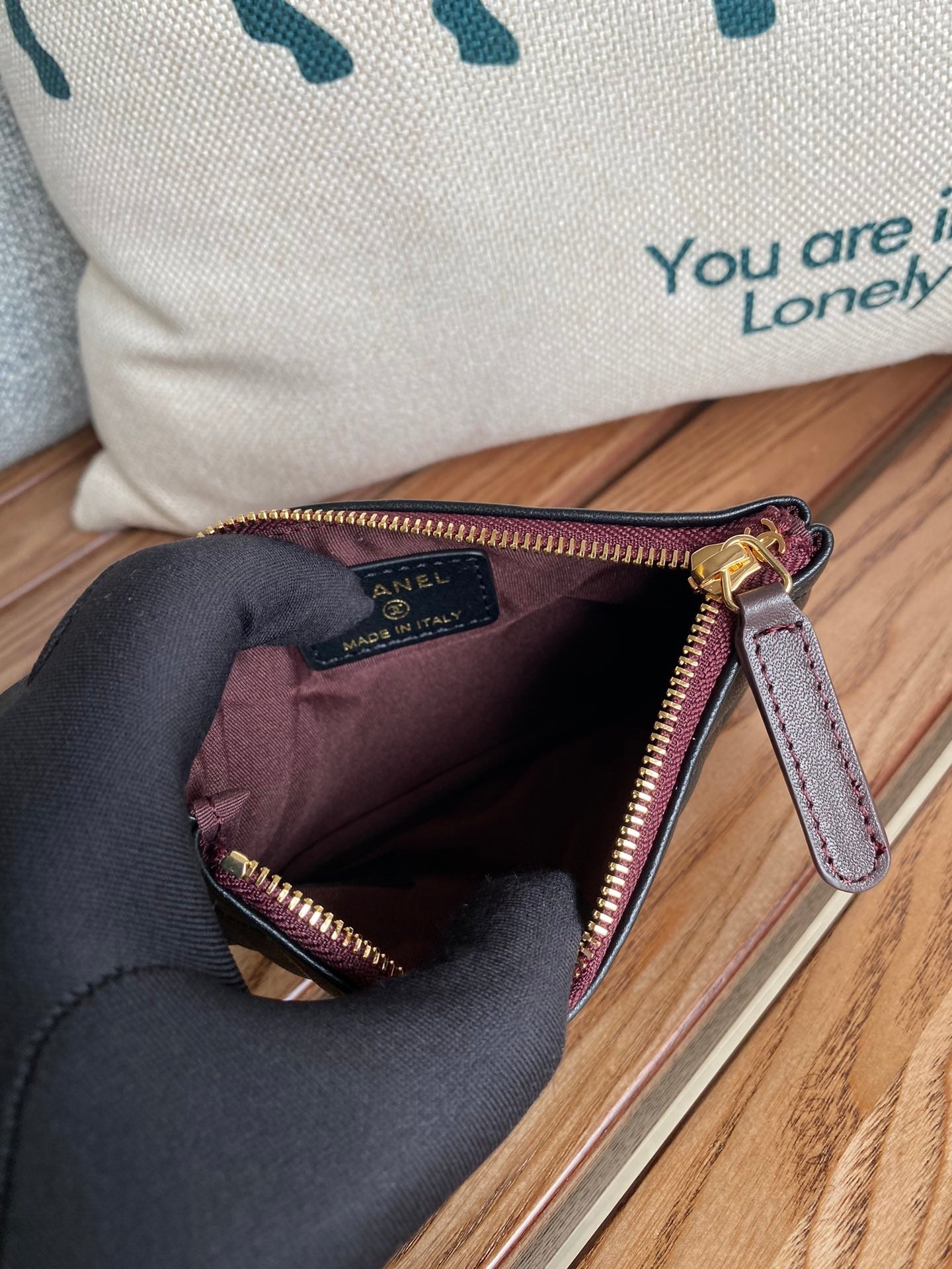 CC Large Tote 39 Light Beige Canvas Pearl Logo