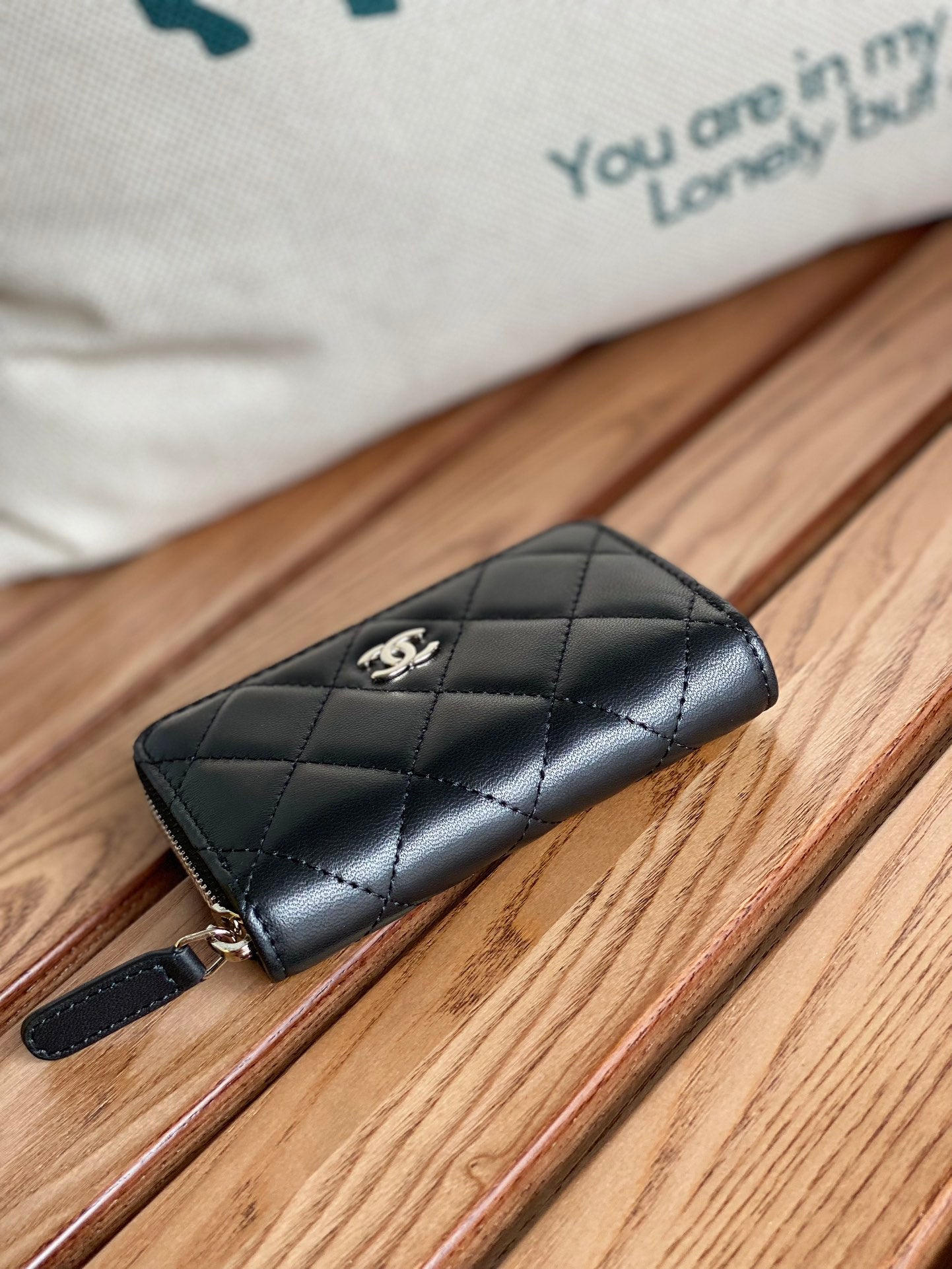 CC Large Tote 39 Light Beige Canvas Pearl Logo