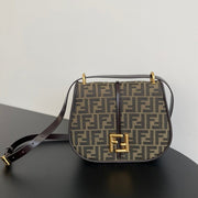 cmon medium 25cm brown ff jacquard fabric calfskin