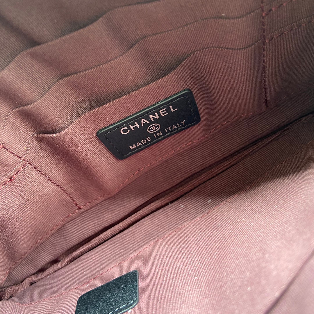 CC Large Tote 39 Light Beige Canvas Pearl Logo