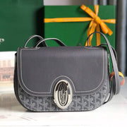 233 BAG 25 IN GRAY CALFSKIN AND GOYARDINE CANVAS