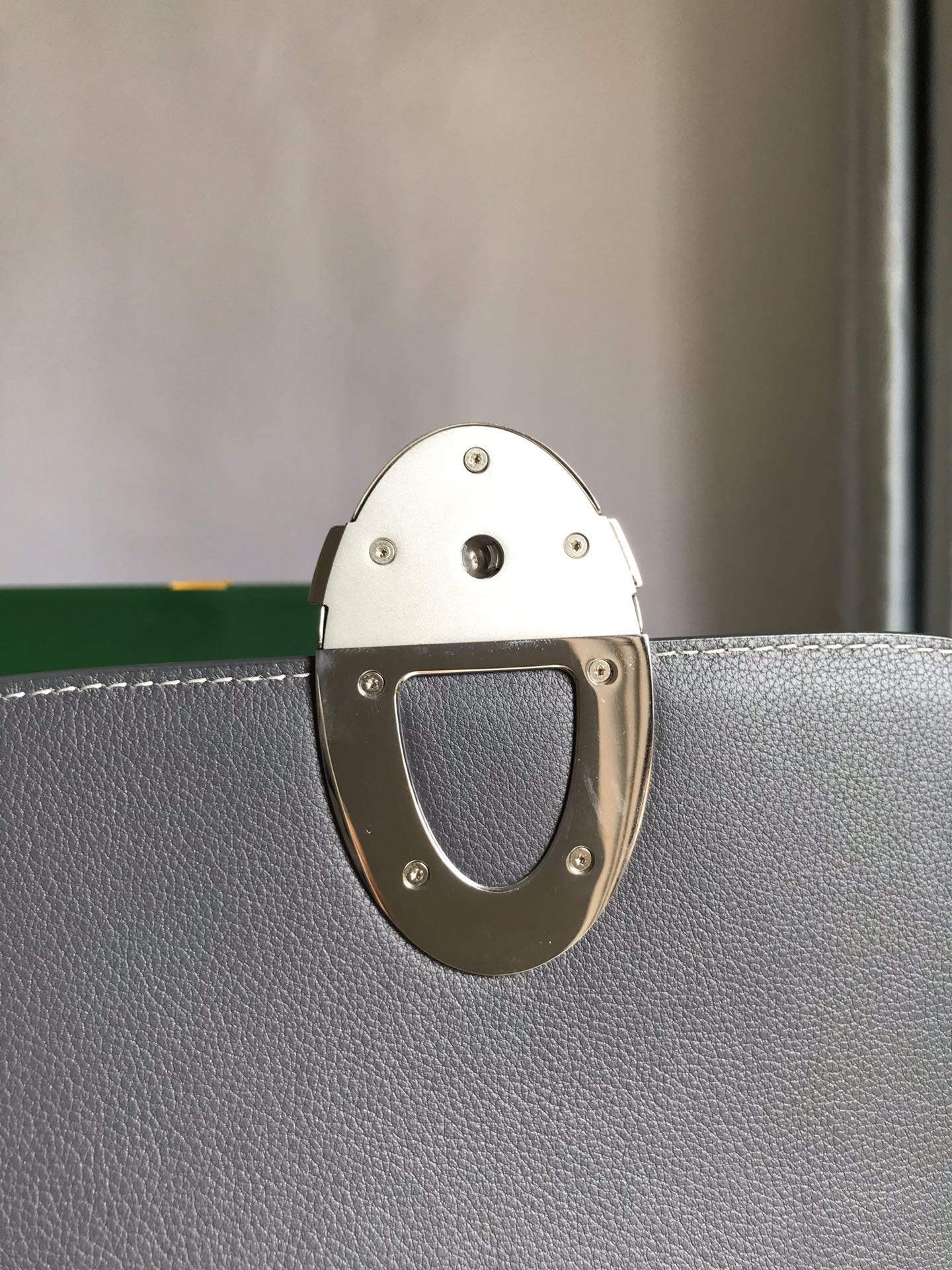 233 BAG 25 IN GRAY CALFSKIN AND GOYARDINE CANVAS