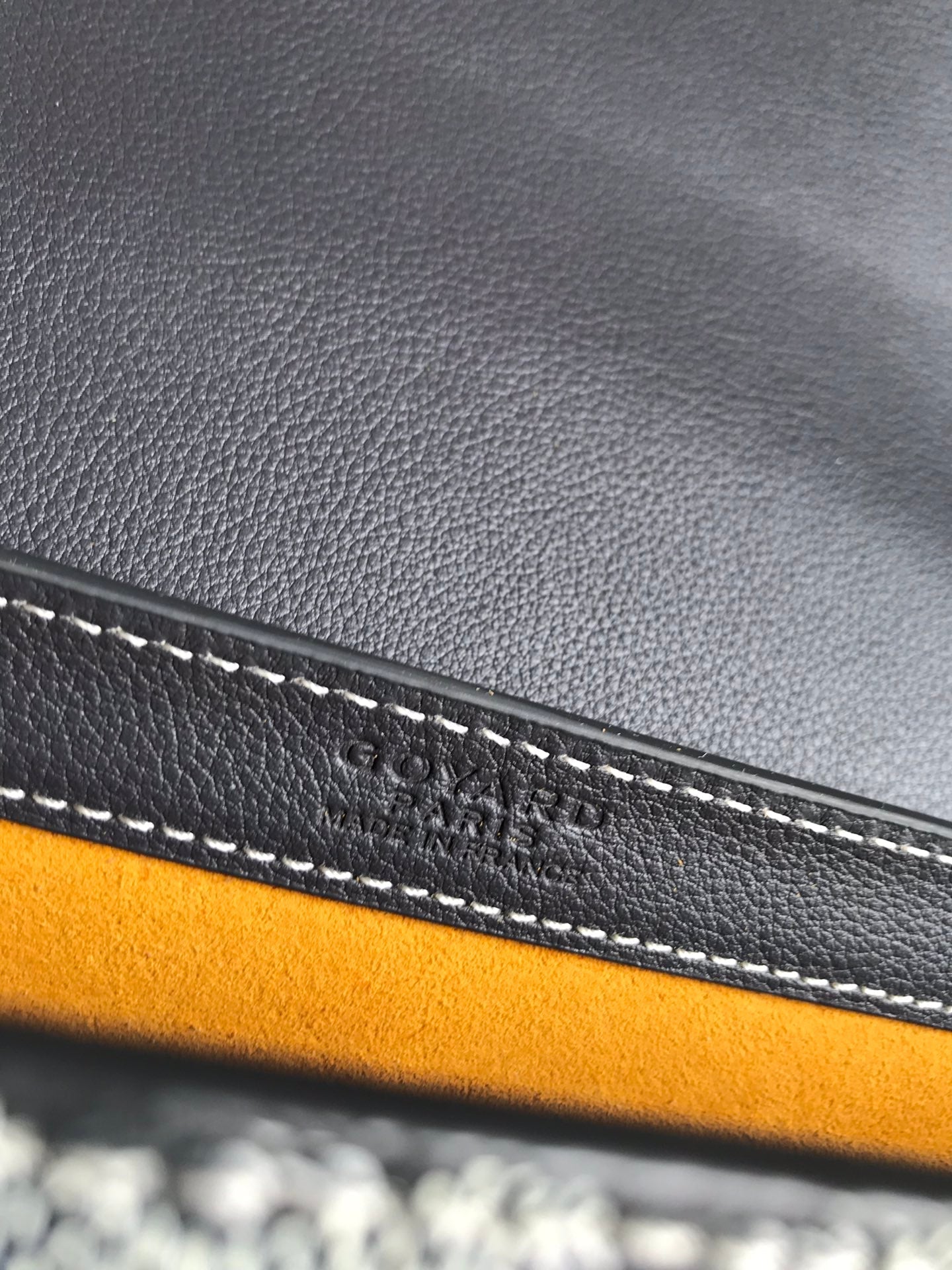 233 BAG 25 IN GRAY CALFSKIN AND GOYARDINE CANVAS