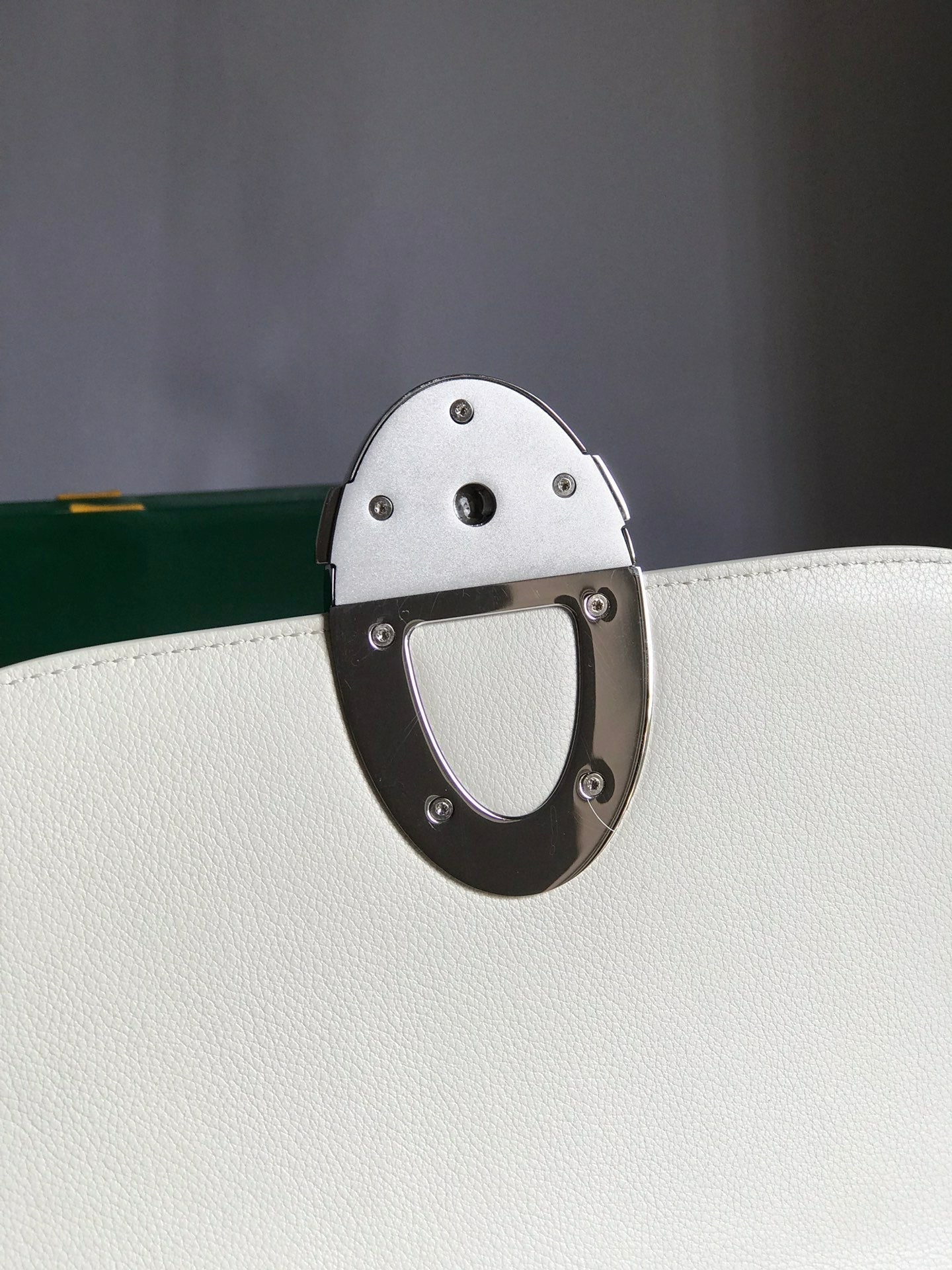 233 BAG 25 IN WHITE CALFSKIN AND GOYARDINE CANVAS