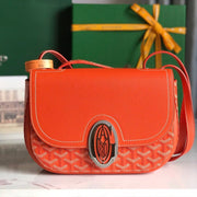 233 BAG 25 IN ORANGE CALFSKIN AND GOYARDINE CANVAS