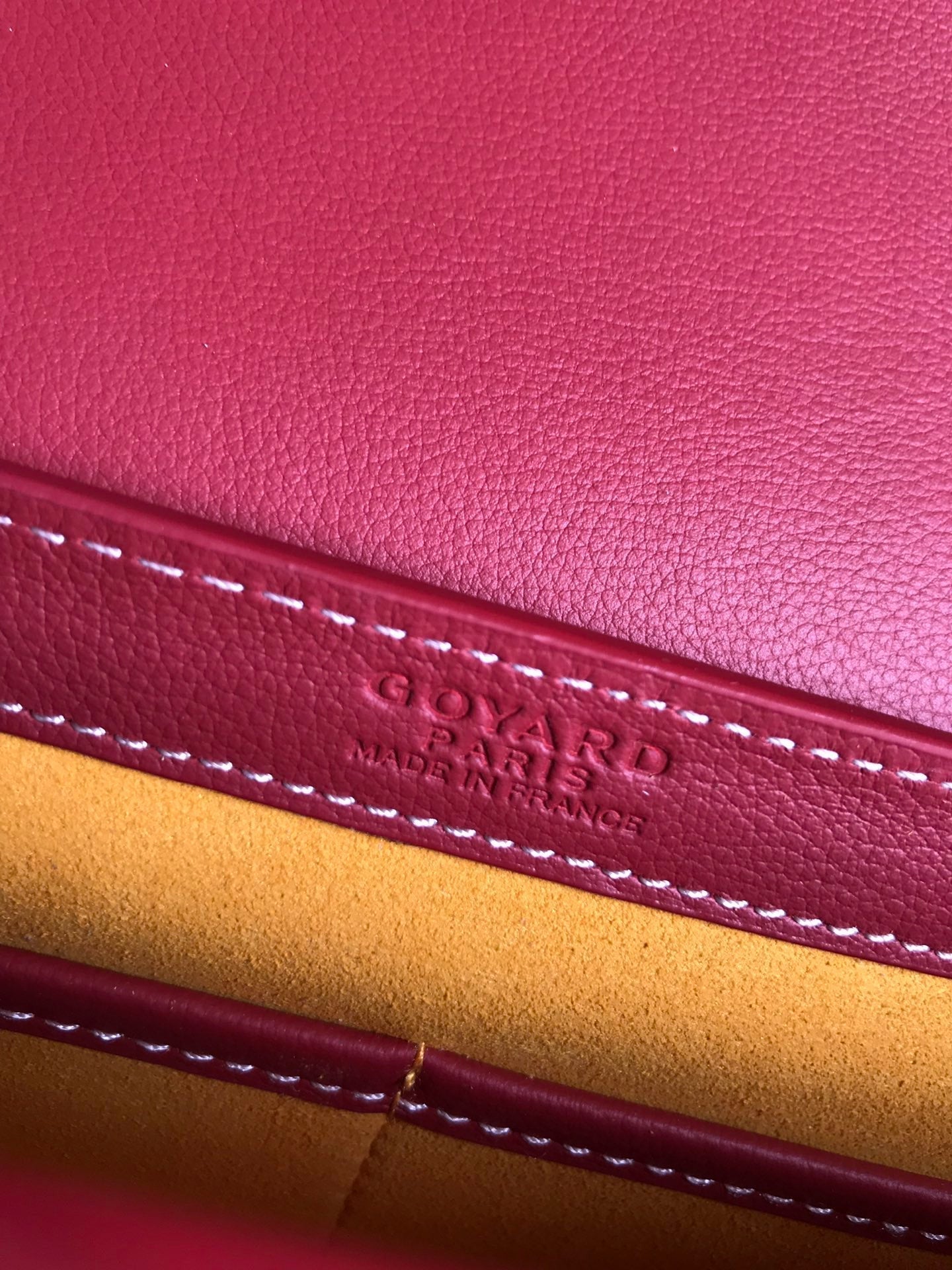 233 BAG 25 IN CLASSIC RED CALFSKIN AND GOYARDINE CANVAS