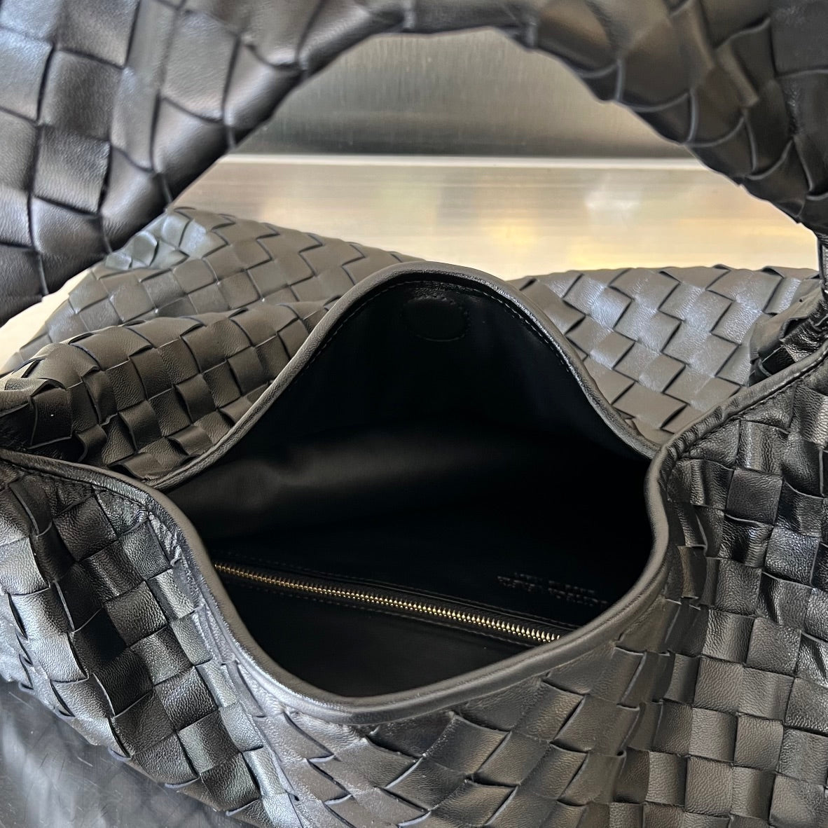 LARGE HOP 54 in BLACK LAMBSKIN