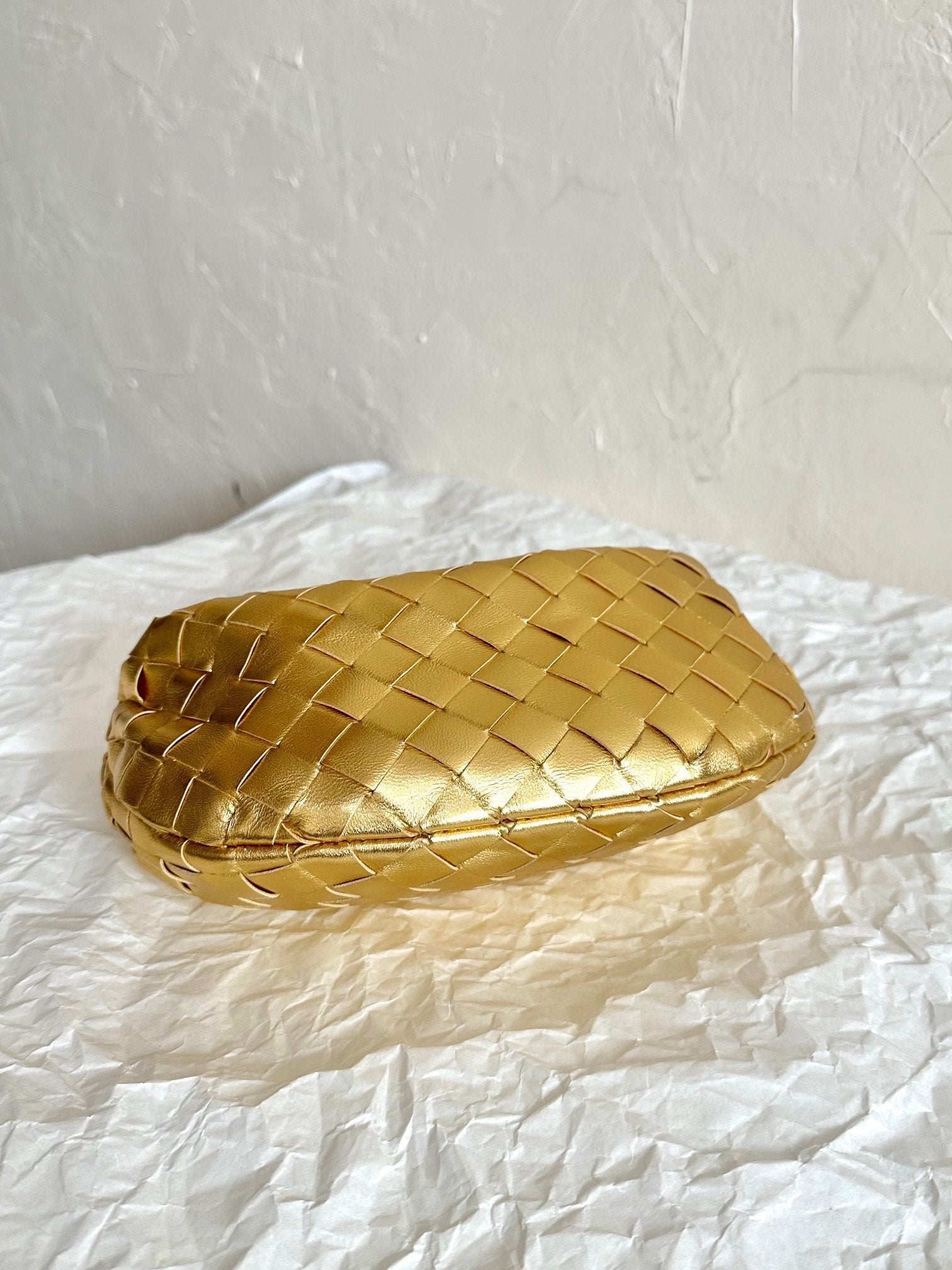 Mini Jodie 28 Gold Metalic Lambskin