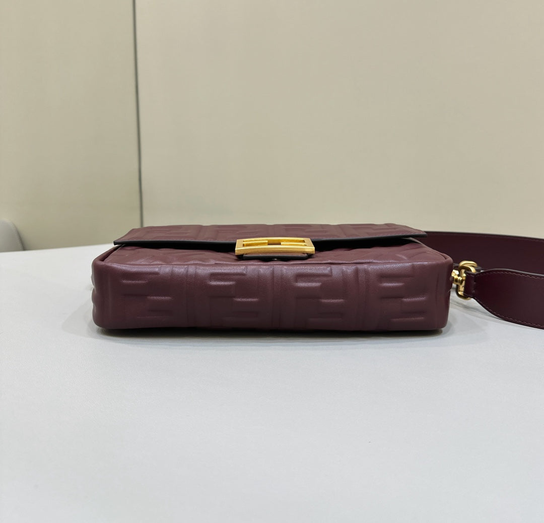 Baguette 27cm Burgundy Lambskin Gold Hardware