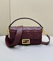 Baguette 27cm Burgundy Lambskin Gold Hardware