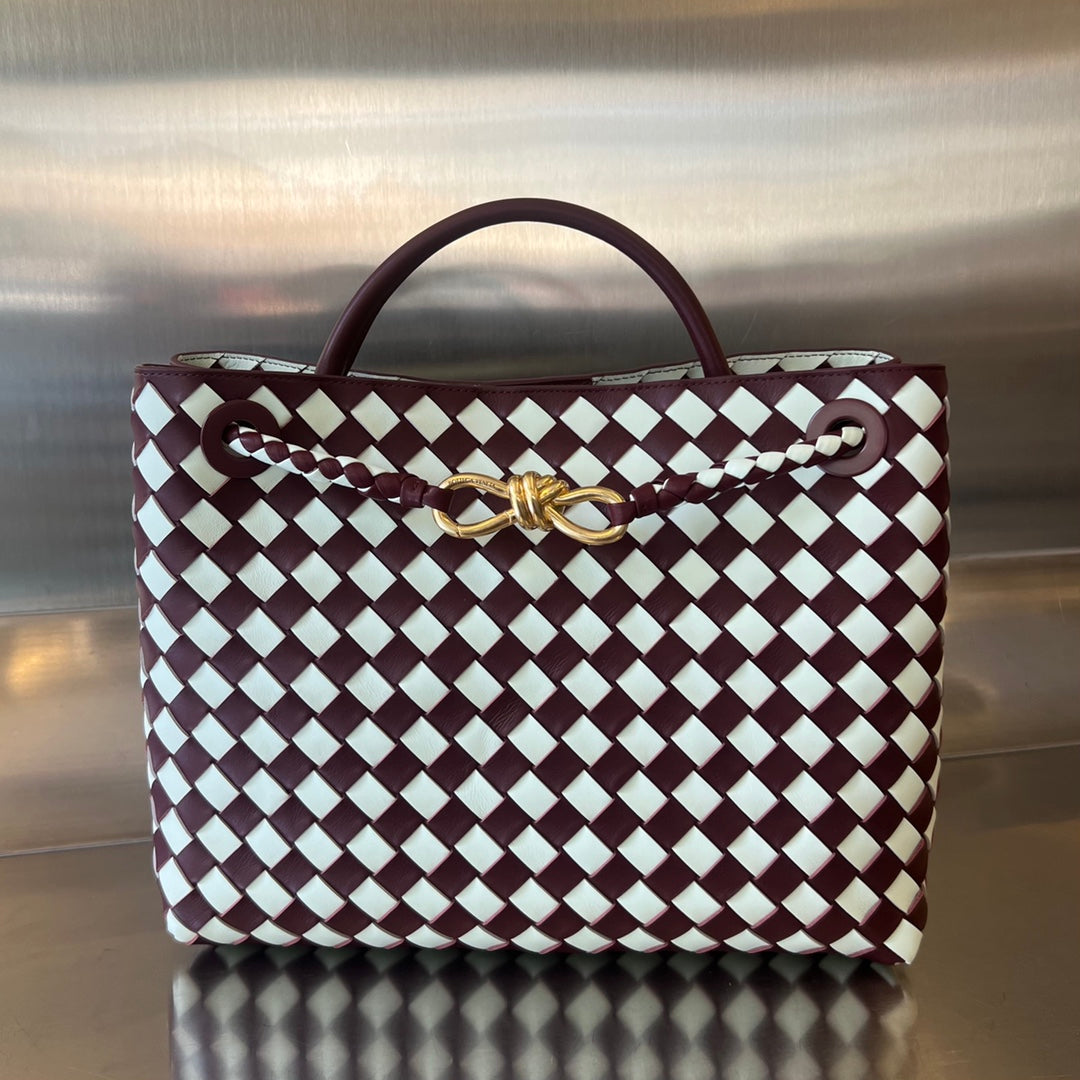 MEDIUM ANDIAMO 32 in RED WHITE CALFSKIN