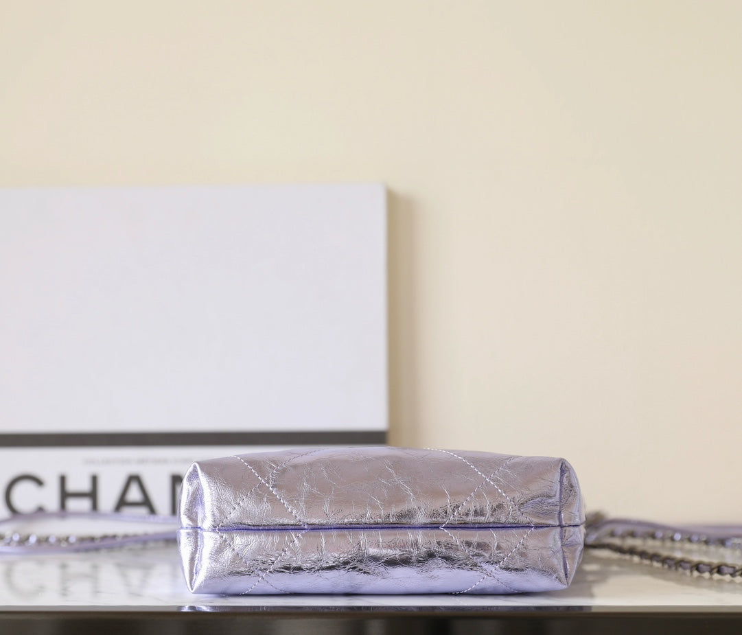 CC Large Tote 39 Light Beige Canvas Pearl Logo