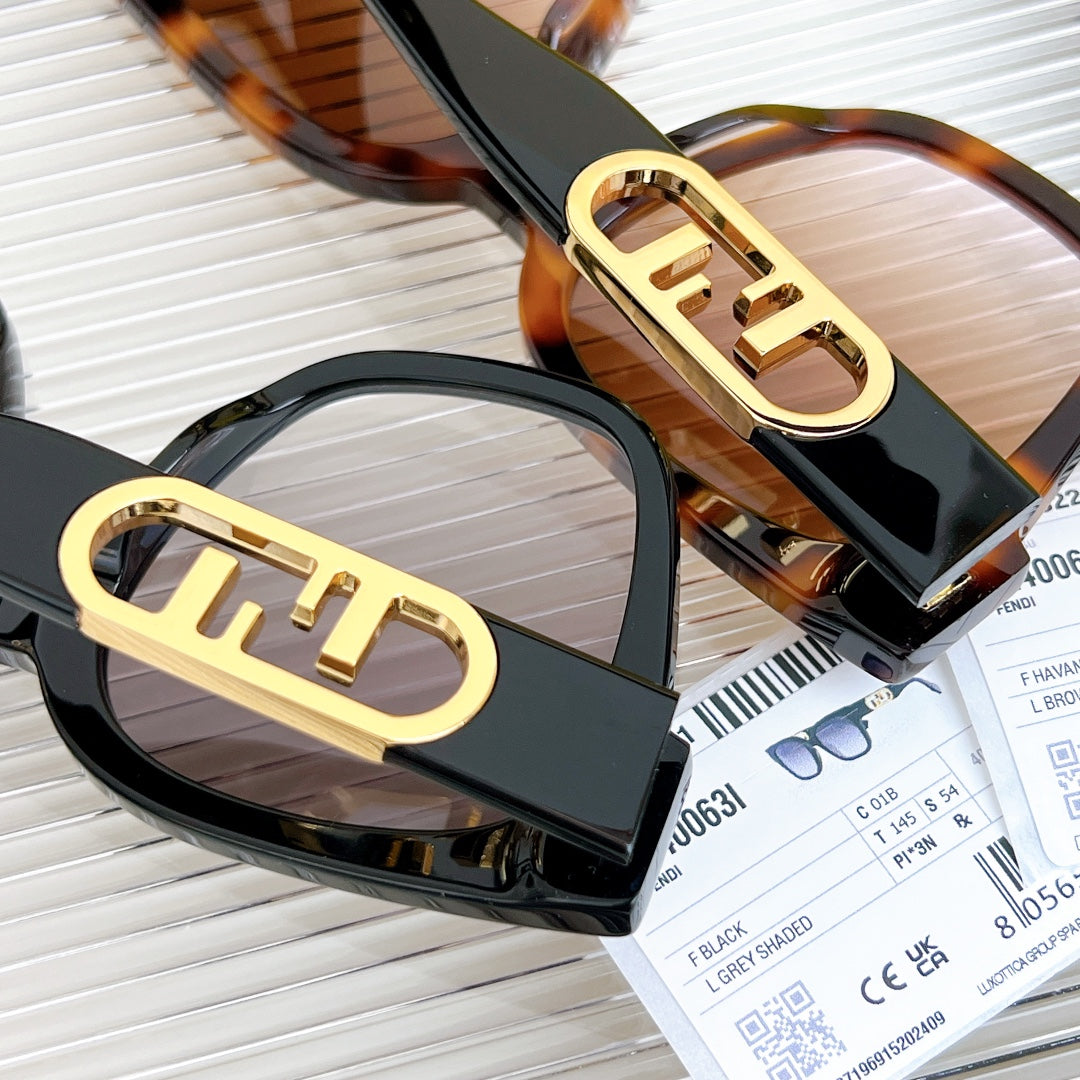 Diagonal Square Frame Sunglasses Fe40063 In Acetate