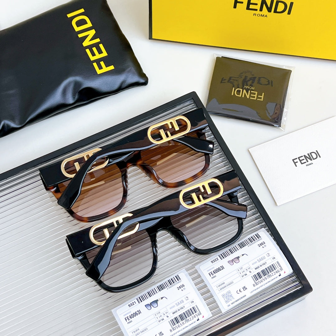 Diagonal Square Frame Sunglasses Fe40063 In Acetate