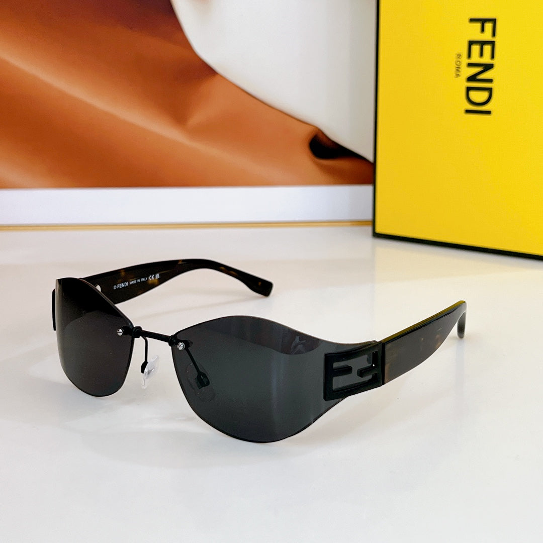 Baguette Chunky Sunglasses Fe40159U In Metal And Acetate