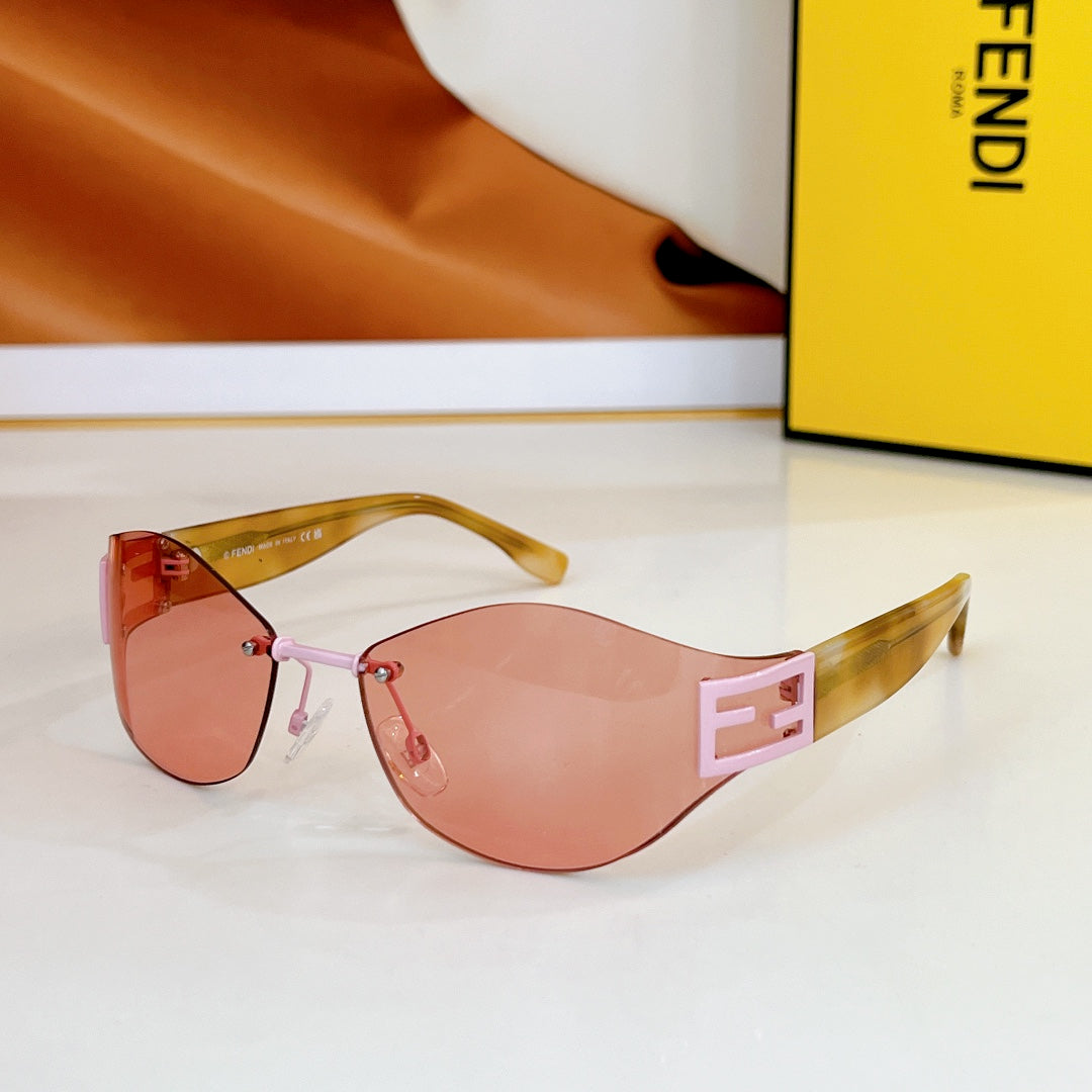 Baguette Chunky Sunglasses Fe40159U In Metal And Acetate