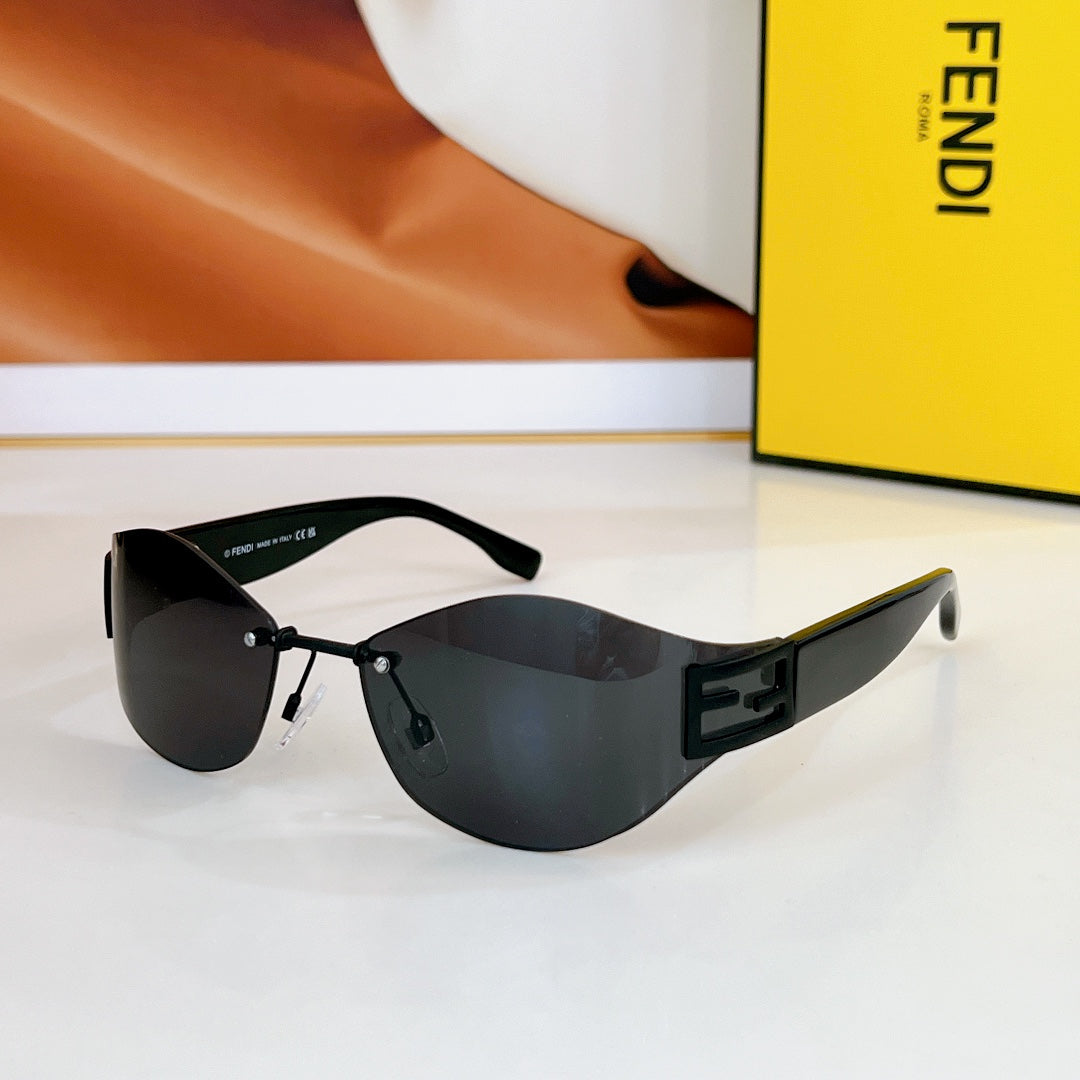 Baguette Chunky Sunglasses Fe40159U In Metal And Acetate