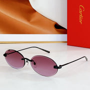 Première Rimless Oval Frame Sunglasses Ct0565S In Metal