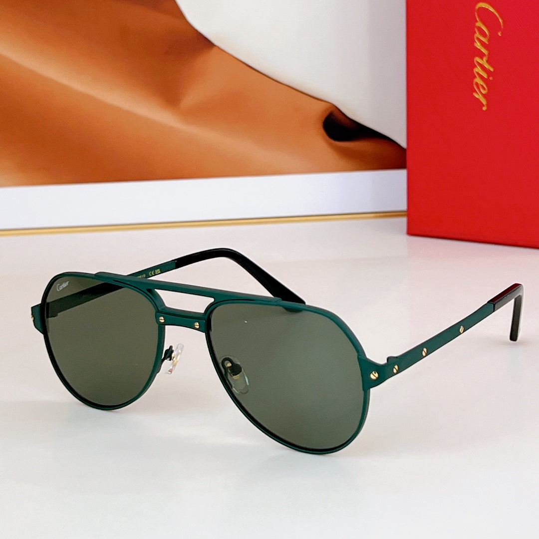Santos Aviator Frame Sunglasses Ct0639S In Metal