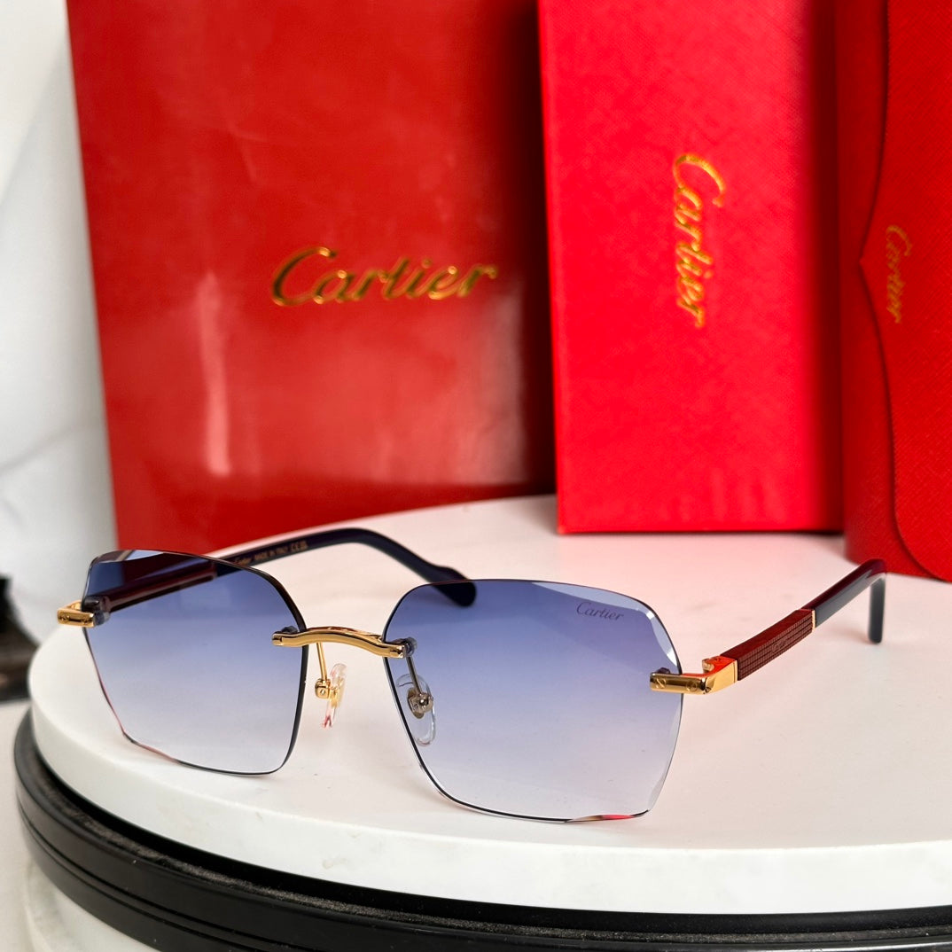 Santos Square Frame Sunglasses 524481 In Metal And Wooden