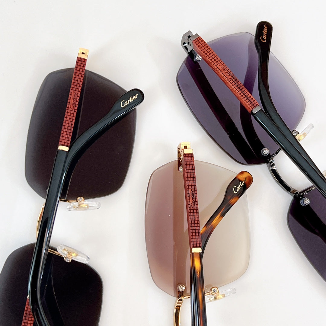 Santos Square Frame Sunglasses Ct0483S In Metal