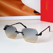 C De Rimless Square Frame Sunglasses Ct0625S In Metal